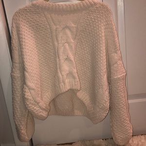 NWOT cropped white sweater